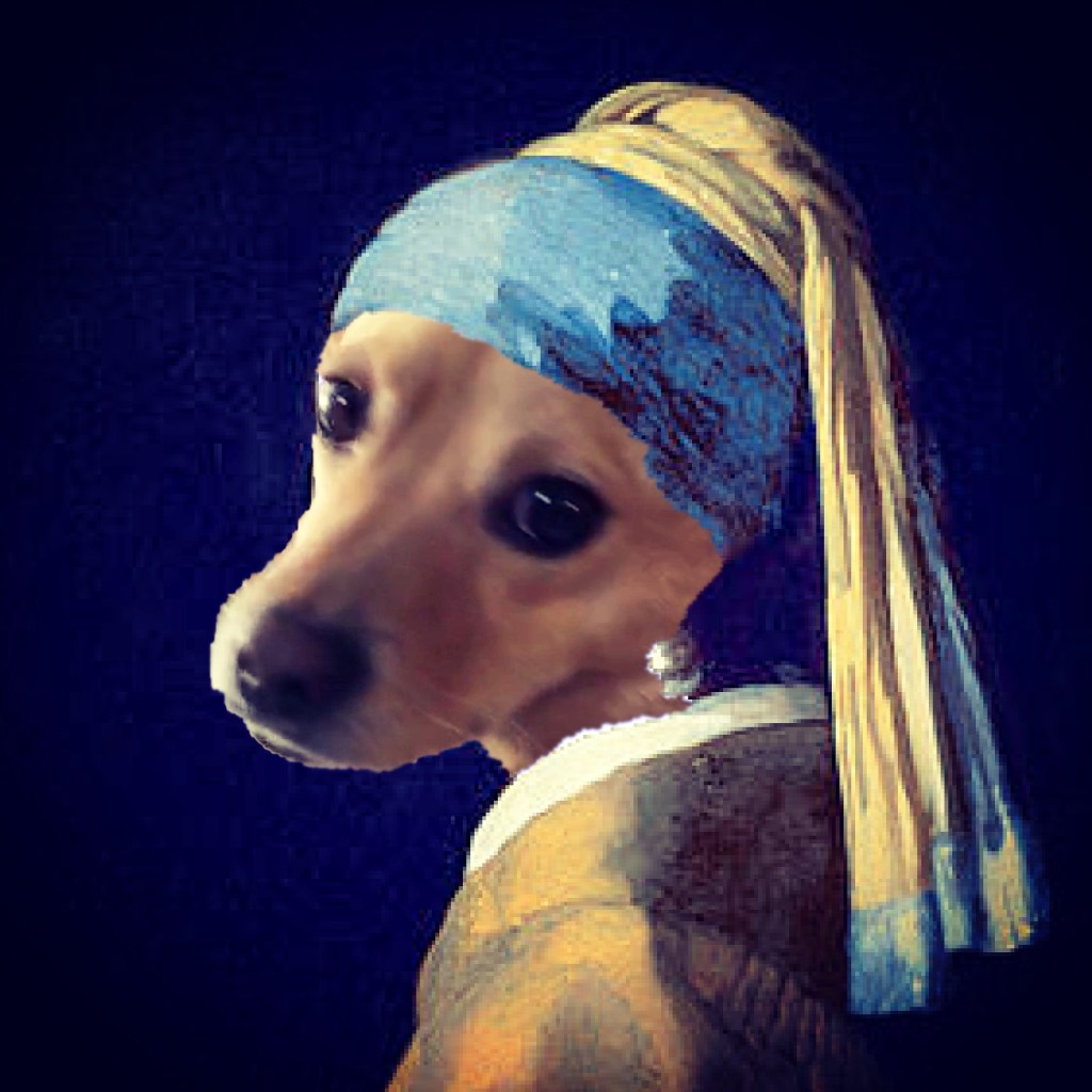 soulful dog face in Vermeer's The Girl with the Pearl Earring