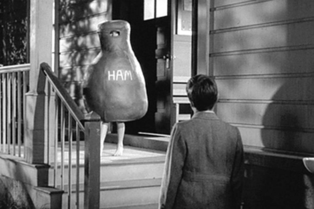 girl in HAM costume; Scout in To Kill a Mockingbird